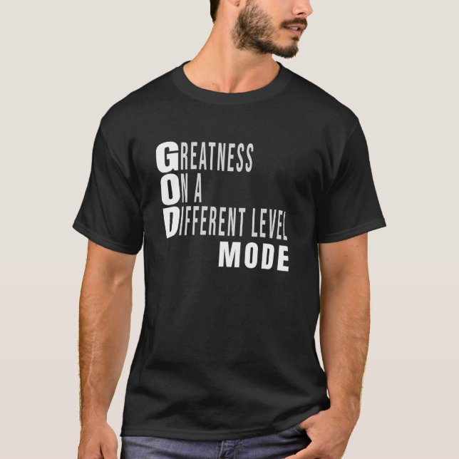 Camiseta Maior Em Um Modo De Nível 1 Diferente (Frente)
