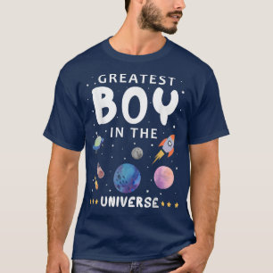 Camiseta Maior Garoto Da Fama Espacial Da Ciência Universa
