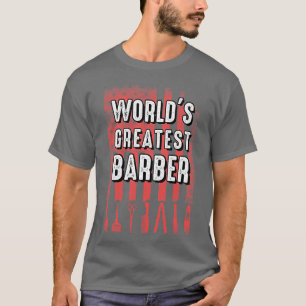 Camiseta Maior lista de barbeiros do mundo - bandeira ameri