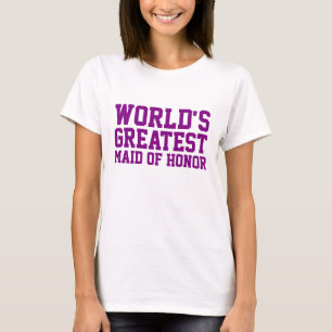 Camiseta Maior Madrinha de casamento do Mundo Roxo