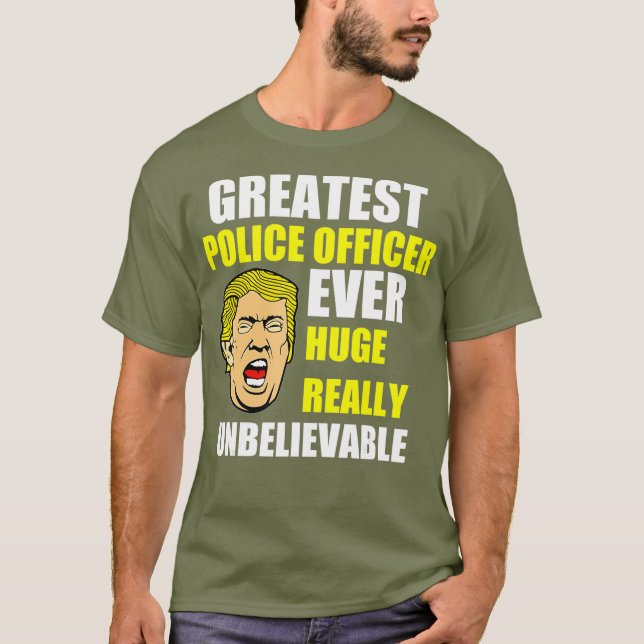 Camiseta Maior policial engraçada policial burro (Frente)