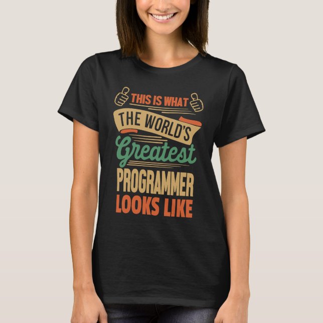 Camiseta Maior Programador Do Mundo (Frente)