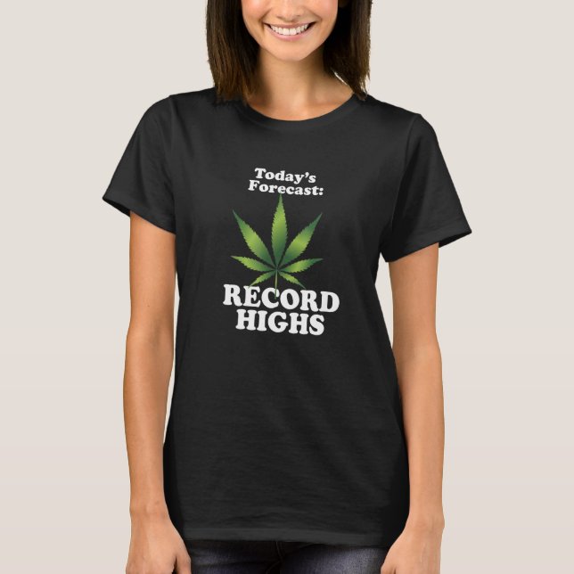 Camiseta Maior Registro de Previsão de Hoje (Frente)