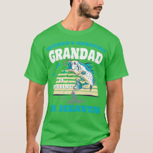 Camiseta Maior vovô pescando no céu da família Re