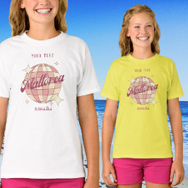 Camiseta Maiorca Magaluf Espanha rapariga de rosa férias 