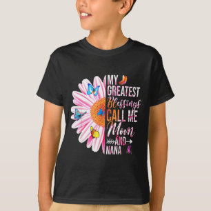 Camiseta Maiores bênçãos chamam mamãe e vovó feliz dia das