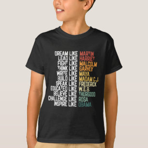 Camiseta Maiores Líderes Africano-Americanos - História Neg