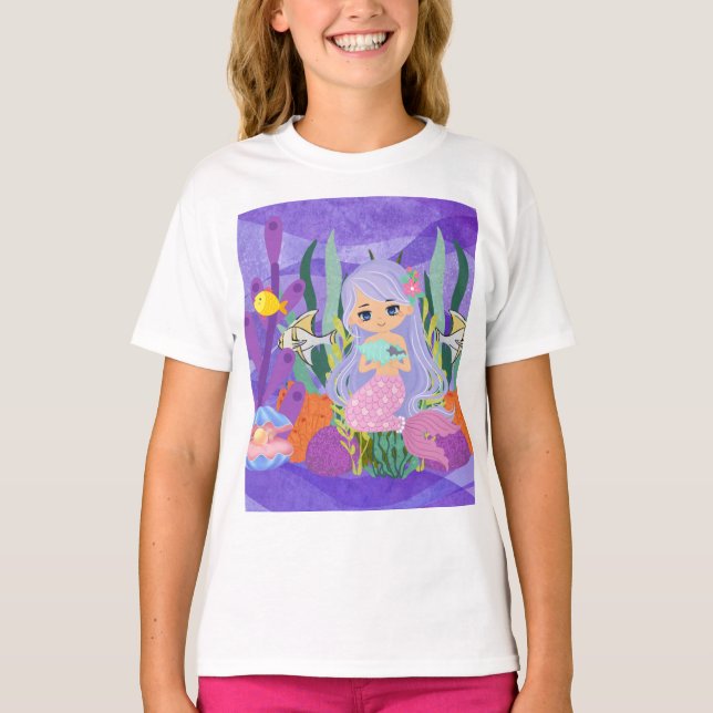 Camiseta MAIRMAID NA Garrafa de Água do OCEANO (Frente)