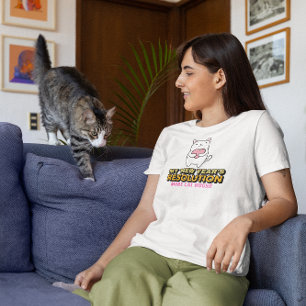 Camiseta Mais abraços de gatos - Resolução Engraçada de Ano