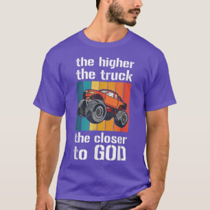 Camiseta Mais alto De Caminhão Levantado Deus Homens Mulher