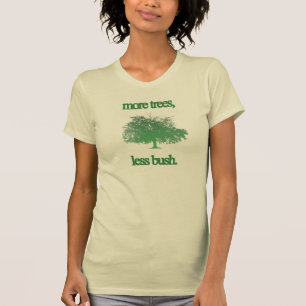 Camiseta mais árvores menos arbusto