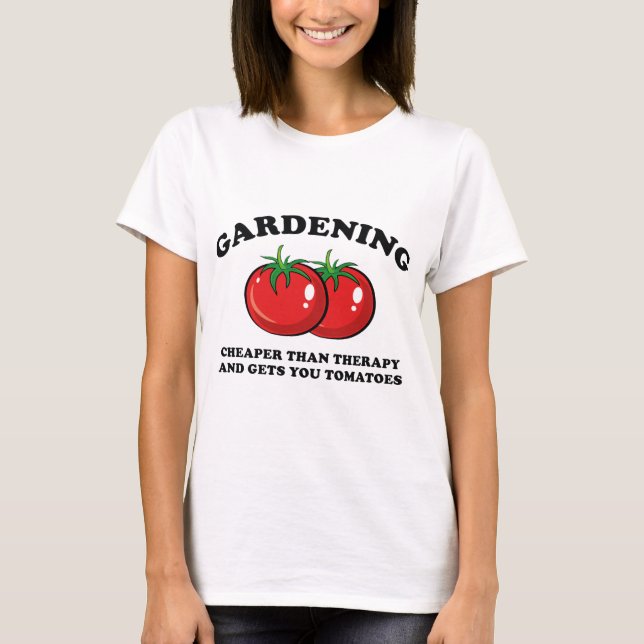 Camiseta Mais barato Que A Terapia E Te Traz Tomates (Frente)