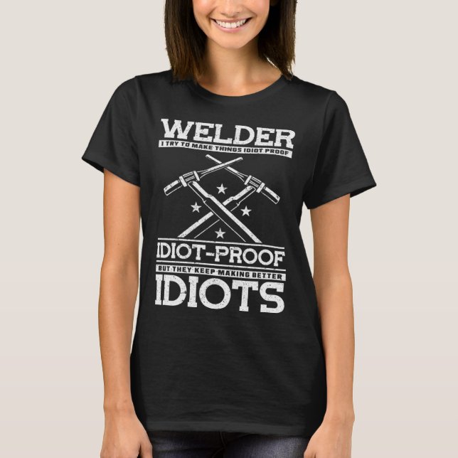 Camiseta Mais Bem-Estar Eu Tento Fazer Coisas Idiotas Prova (Frente)