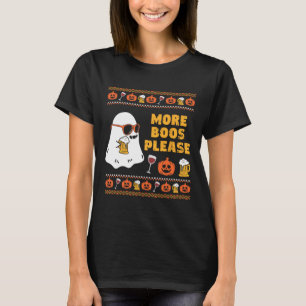 Camiseta Mais Boos Por Favor Vintage Retro Ghost Halloween