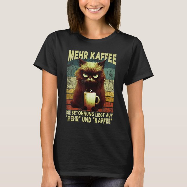 Camiseta Mais Café Grumpy Mieze Cat Manhã Grumpy Tarde S (Frente)