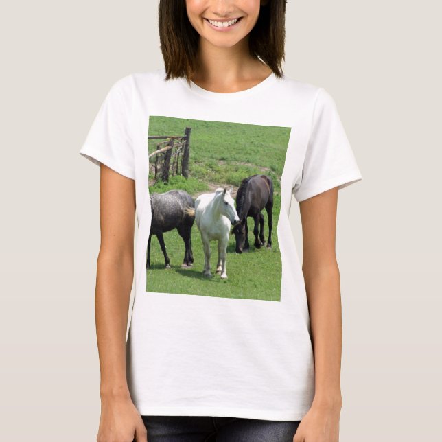 Camiseta Mais cavalos! (Frente)