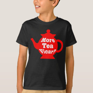 Camiseta Mais chá Vicar? - Vermelho e Branco