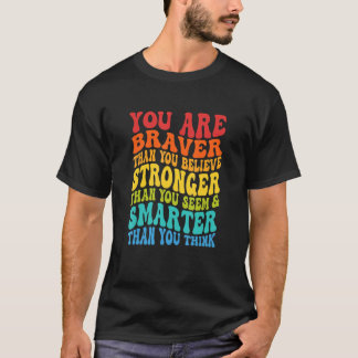 Camiseta Mais corajoso do que você acredita em R retroativo