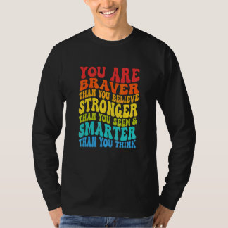 Camiseta Mais Corajoso do que Você Acredita Inspirador Retr