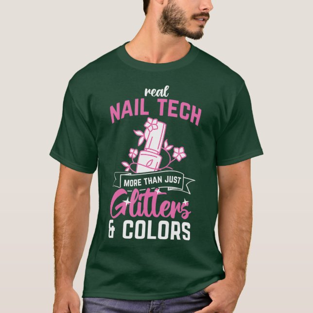Camiseta Mais do que brilhos Cores unhas Tecnologia Nail Sa (Frente)
