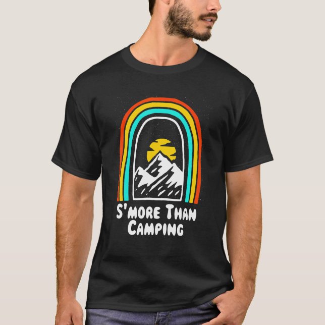Camiseta Mais do que comida de acampamento Comida de campis (Frente)