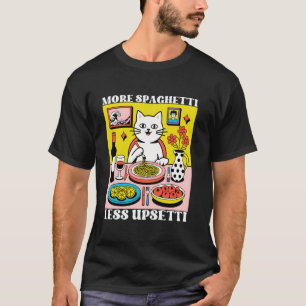 Camiseta Mais Espaguete Menos Engraçado Engraçado Gato Dize