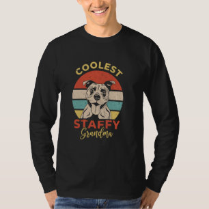 Camiseta Mais fixe Staffy Vovó Engraçado Touro Terrier Cão