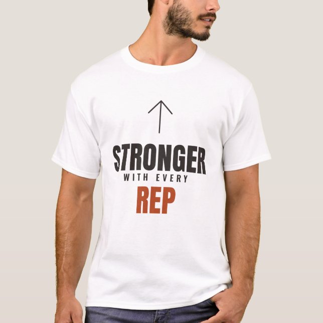 Camiseta Mais Forte a Cada Repetição (Frente)