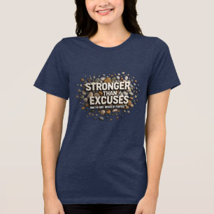 Camiseta Mais Forte Do Que A Citação De Pebble Mulheres
