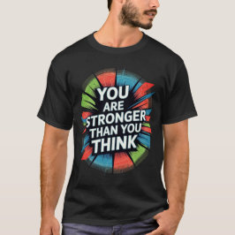 Camiseta Mais Forte Do Que Acha Que Arte Motivacional De Ar