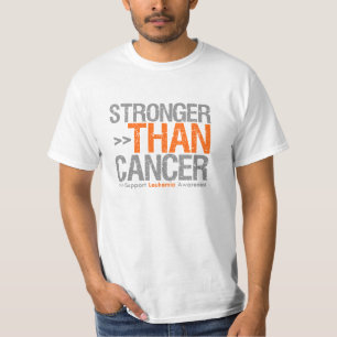 Camiseta Mais forte do que o cancer - leucemia