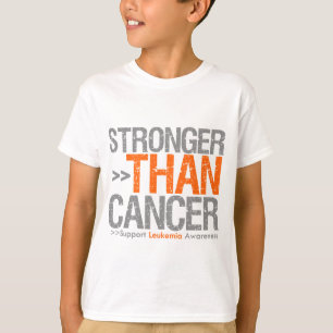 Camiseta Mais forte do que o cancer - leucemia