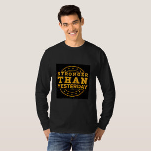 Camiseta Mais Forte do que Ontem Motivação Diária de Cres