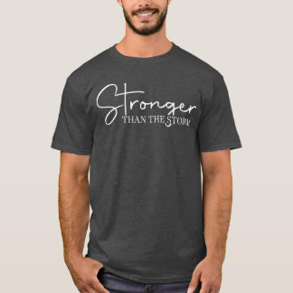 Camiseta Mais forte que a tempestade Engraçado Inspirador M
