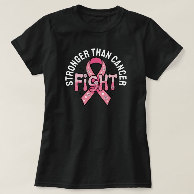 Camiseta Mais Forte que o Cancer (Frente do Design)