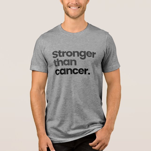 Camiseta Mais Forte que o Câncer | Presente de Apoio Caixa  (Frente)