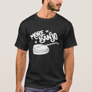 Camiseta Mais Gráfico de Música Banjo Afetada com Retro Ban