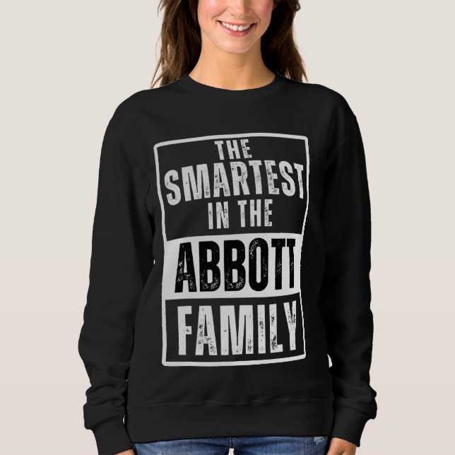 Camiseta Mais inteligente no nome da família Abbott (Frente)