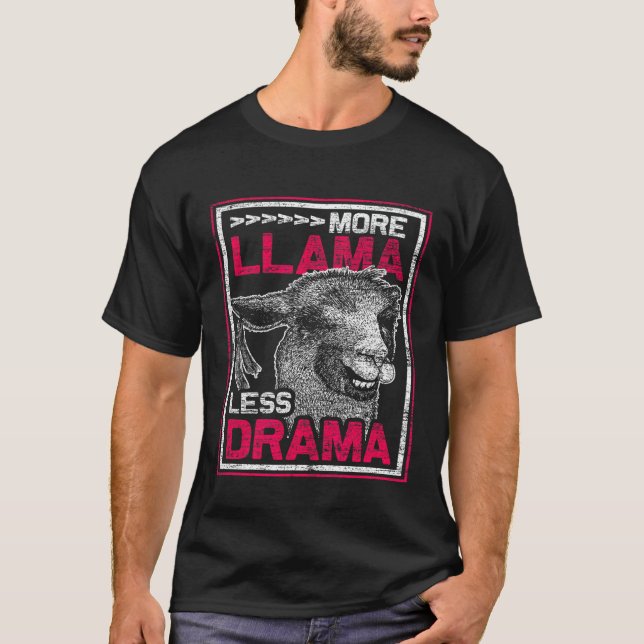 Camiseta Mais Lhama Menos Drama (Frente)
