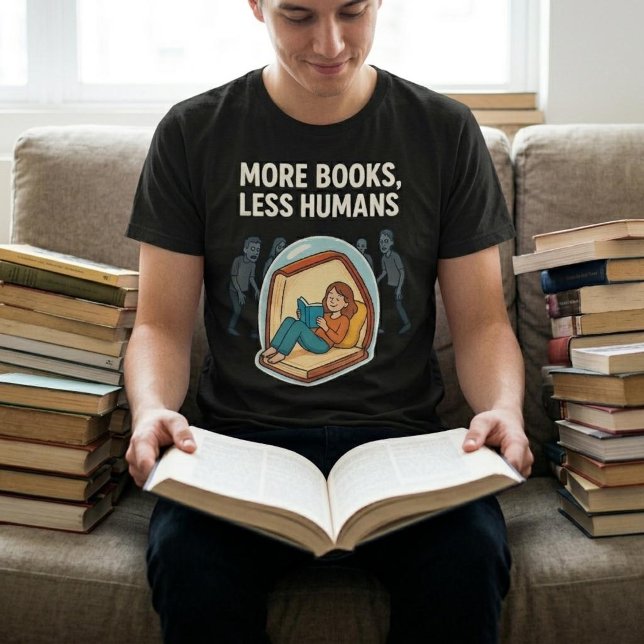 Camiseta Mais Livros, Menos Humanos. Leitura (Criador carregado)