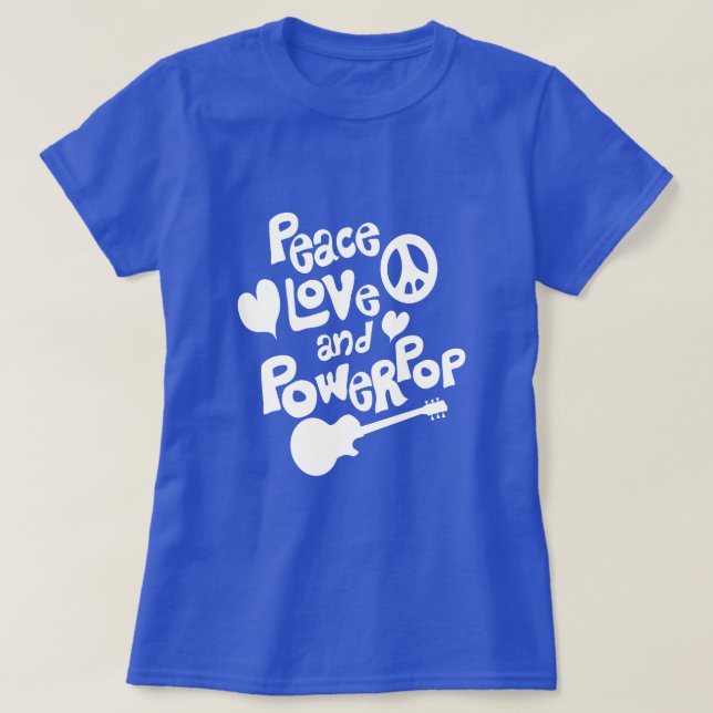 Camiseta Mais paz e Powerpop (Frente do Design)