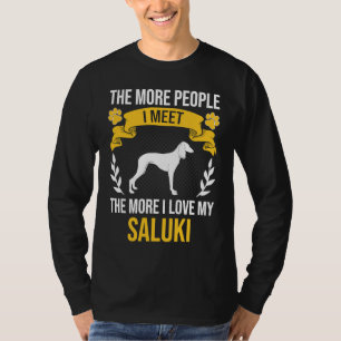 Camiseta Mais Pessoas Eu Conheço Mais Eu Amo Cão Saluki