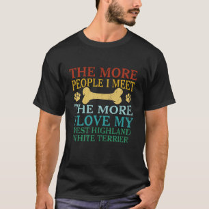 Camiseta Mais Pessoas Que Conheço Eu Amo Meu West Highland 