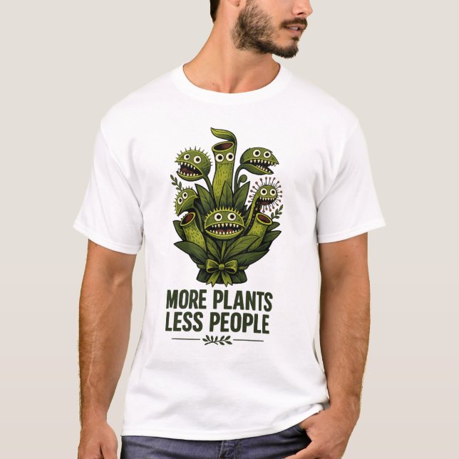 Camiseta Mais Plantas Menos Pessoas (Frente)