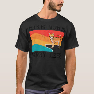 Camiseta Mais Preocupações Menos Brown Chihuahua Graphic Hi