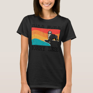 Camiseta Mais Preocupada Menos Gráfico de Cão de Água Portu