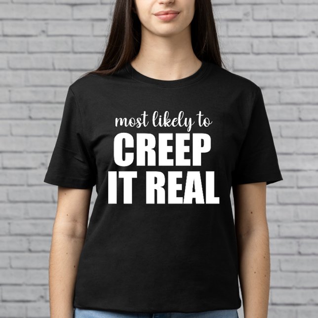 Camiseta Mais Propenso a Assustar de Forma Engraçada no Hal (Criador carregado)