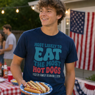 Camiseta Mais Propenso a Comer os Cachorros Quentes Persona