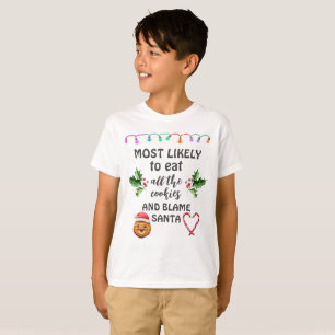 Camiseta Mais Propenso a Comer Todos os Biscoitos e Culpar