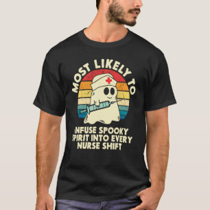 Camiseta Mais Propenso a Halloween Incutir Espírito Sinistr